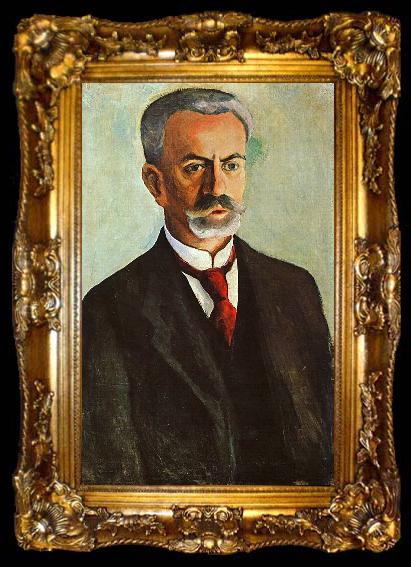 framed  August Macke Portrait of Bernhard Koehler, ta009-2